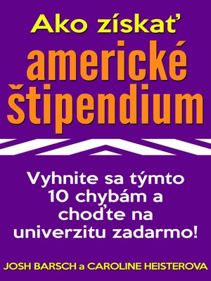 cover image of Ako získať americké štipendium